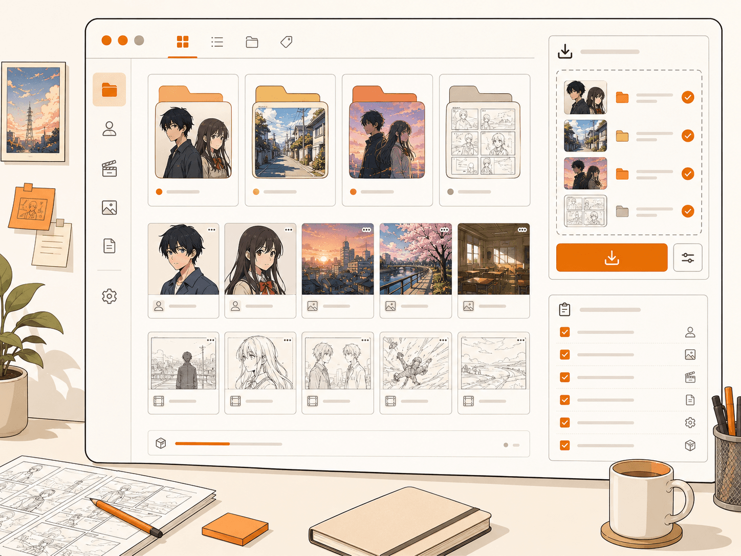 Create Your Anime 中生成的漫剧图片与素材导出功能