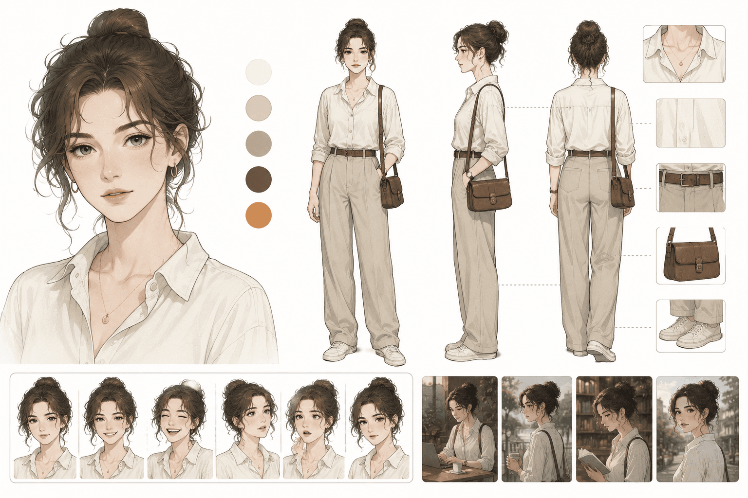 Create Your Anime 中的角色档案与视觉参考工作台